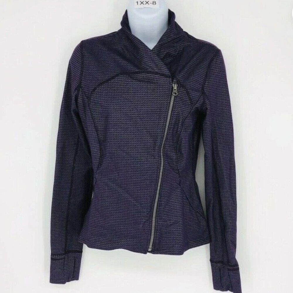 Lululemon Athletica Womens Purple Nylon Long Sleeve Full Zip Activewear Jacket 8